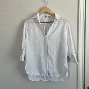 Zara 100% linen button down